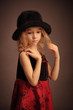 Old fashioned girl portrait