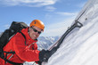 steiler Aufstieg am Seil