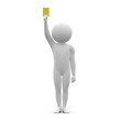 3d human - yellow card