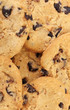 Chocolate chip cookies background
