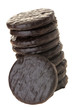 A stack of chocolate chip cookies
