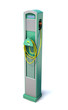 electric car charging unite 3d illustration