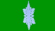 Video: Ornament in the form of a snowflake on a green background Ornament in the form of a snowflake on a green background