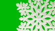 Video: Ornament in the form of a snowflake on a green background Ornament in the form of a snowflake on a green background