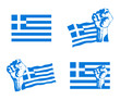 Greek uprising vector set