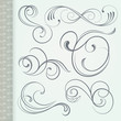 Decorative Vintage Floral Curls