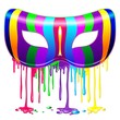 Carnival Mask Psychedelic Rainbow-Maschera Colore Psichedelico