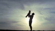 Video: father playing with his child on the sea coast father playing with his child on the sea coast