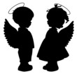 Angel silhouettes set