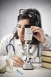Researcher with Microscope