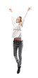 Jumping Blonde Girl