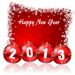 2013 new year illustration with christmas balls