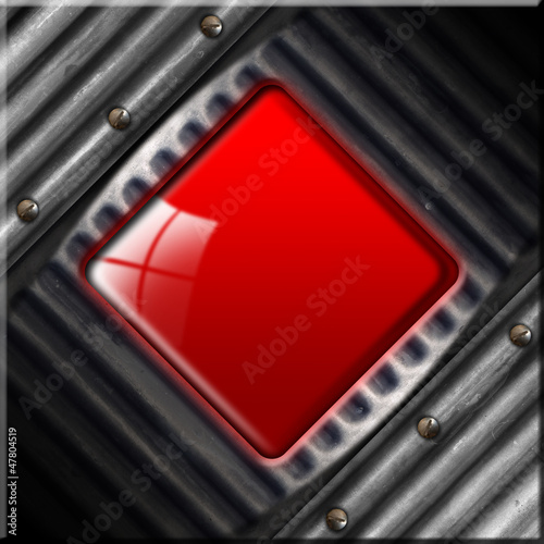 Illustration: Grunge Metallic and Red Background Grunge Metallic and Red Background