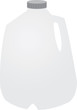Isolated gallon of milk with cap
