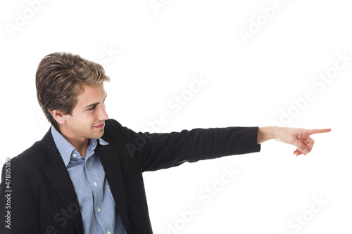 Photo: Mit dem Finger deuten Mit dem Finger deuten