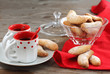 Crescents vanilla and almond cookies