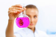 Young female scientist working in laboratory