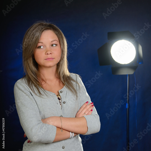Photo: Serious girl. Serious girl.