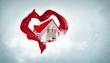 House withing a heart symbol