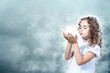 Child with magic light
