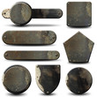 Plaques et boutons métalliques
