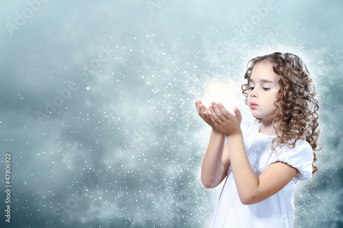 Photo: Child with magic light Child with magic light