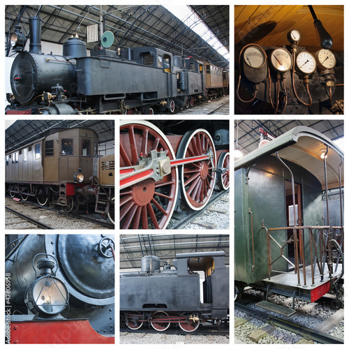 Photo: old train collage old train collage
