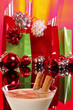 Foto: Christmas gift bags and balls with eggnog Christmas gift bags and balls with eggnog