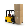 forklift with cargo
