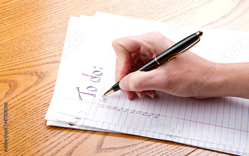 Photo: making a to do list making a to do list