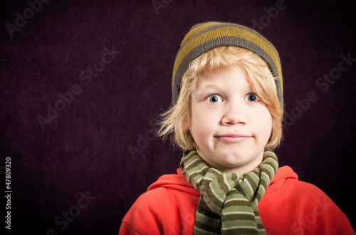 Photo: Boy pulling a funny face Boy pulling a funny face