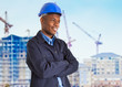 Smiling black worker