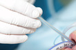 care for the patient artificial lung ventilation. Photo for prof