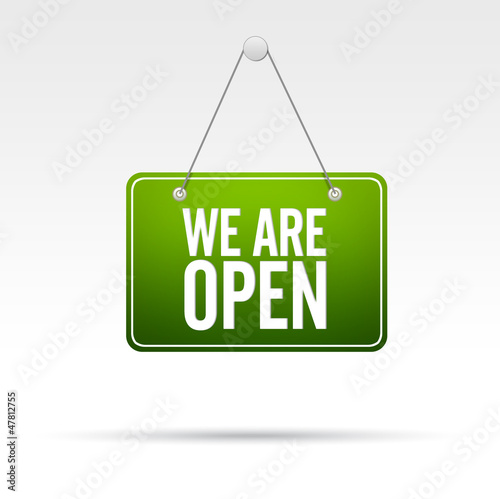 Illustration: We are Open Store Sign We are Open Store Sign