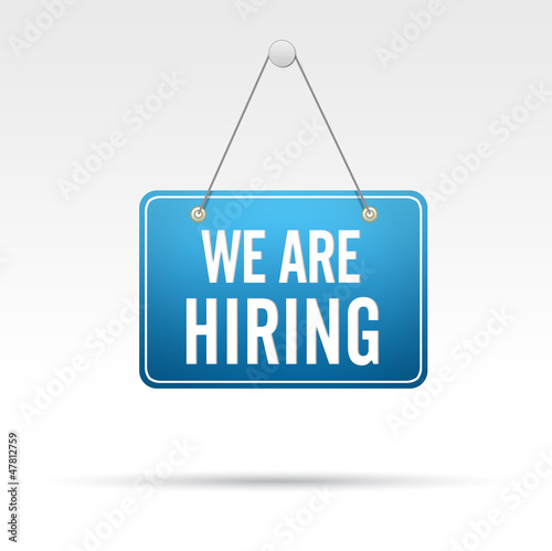 Illustration: We are Hiring Store Sign We are Hiring Store Sign