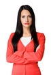 Angry  looking business woman.