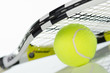 Tennis ball and racket