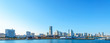 Panoramic view of Minato-Mirai skyline over Yokohama harbor