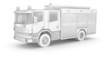 Illustration: Feuerwehr Einsatzfahrzeug (weiß freigestellt) Feuerwehr Einsatzfahrzeug (weiß freigestellt)