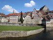Schwäbisch Hall - Blick auf die Stadtmühle und den Neubausaal