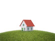 Illustration: Small house on a hill Small house on a hill