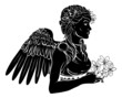 Vetor: Stylised angel woman illustration Stylised angel woman illustration