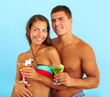 Couple with cocktails
