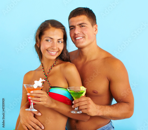 Photo: Couple with cocktails Couple with cocktails