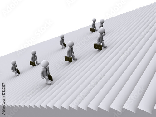 Illustration: Businessmen are climbing stairs Businessmen are climbing stairs