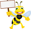 Bee with blank sign