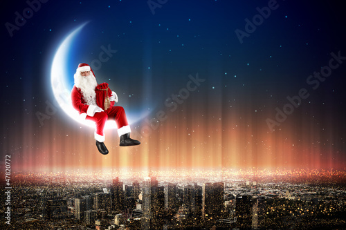 Photo: Santa on the moon Santa on the moon