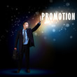 Businessman with light shining