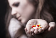 Woman with pills