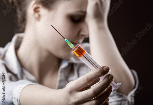 Photo: Woman with drug Woman with drug